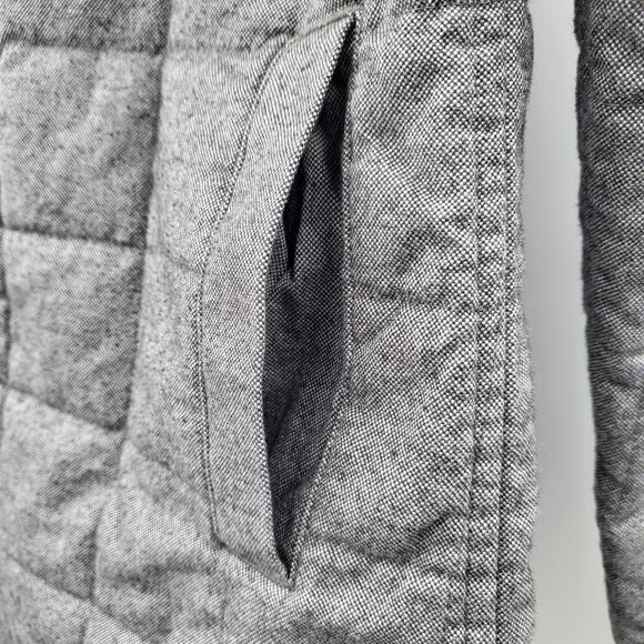 Bonobos Slim Fit Gray Quilted Shirt Jacket Shacket Long-sleeve Button-Up Men's S - Picture 6 of 8